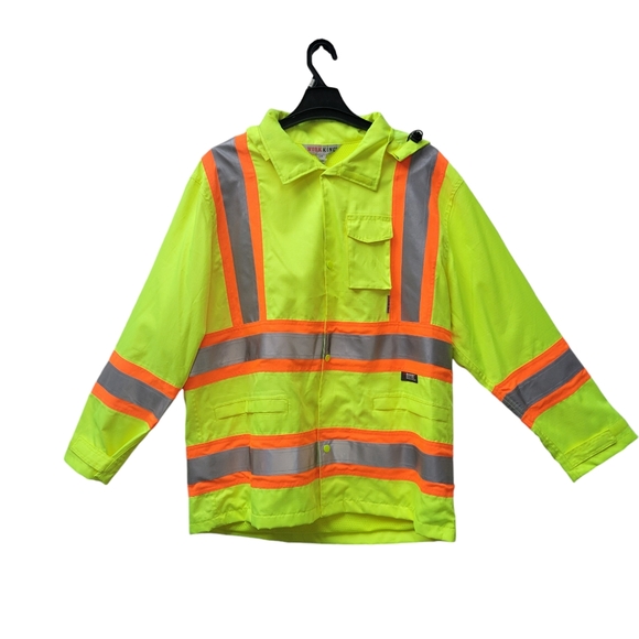 Work King Safety Rain Jacket Size Large - Picture 2 of 15